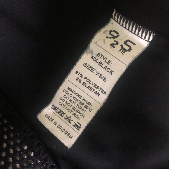 925-FIT Mesh Panels Zipper Oversize Black Sporty Track Jacket Sz S - Picture 7 of 7